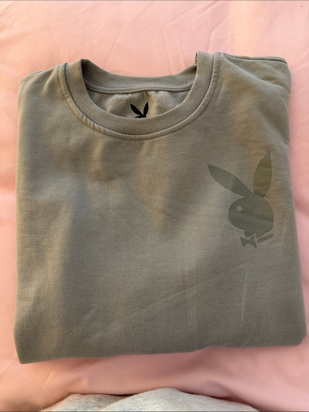 PLAYBOY Womens Gray Crewneck Pullover - Picture 3 of 4